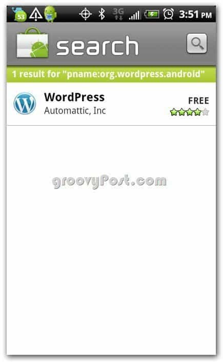 Wordpress firmy Automattic w sklepie Android
