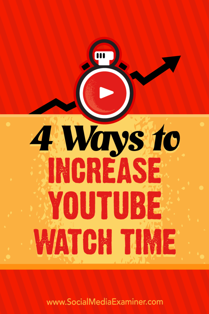 4 sposoby na wydłużenie czasu oglądania w YouTube autorstwa Erica Sachsa w Social Media Examiner.