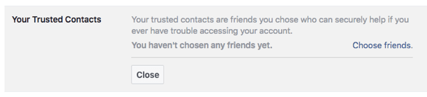 Ustawienia zabezpieczeń Facebooka pomagają kontrolować dostęp do Twojego profilu i wybierać osoby, które pomogą Ci odzyskać dostęp, jeśli jesteś zablokowany.