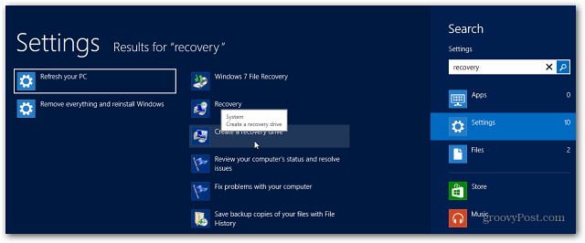 Jak utworzyć dysk flash odzyskiwania systemu Windows 8