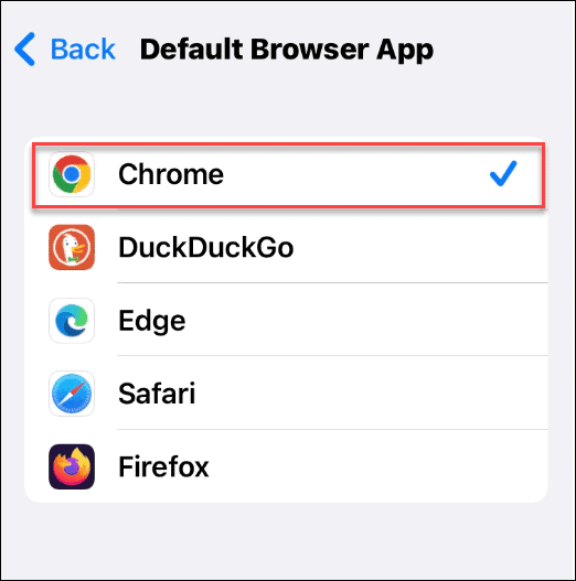 Chrome domyślna przeglądarka iPhone