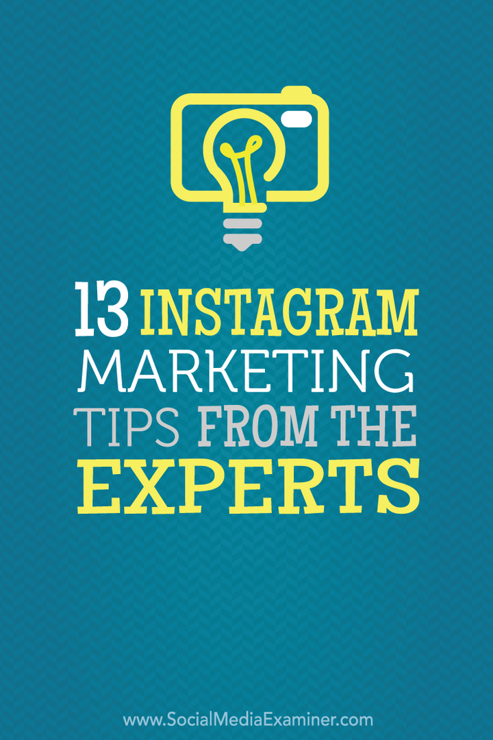 13 porad marketingowych na Instagramie od ekspertów: ekspert ds. Mediów społecznościowych