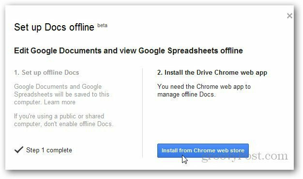 Dokumenty Google Offline 2