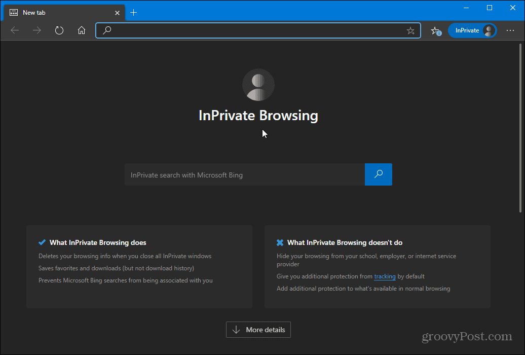 microsoft edge inprivate mode