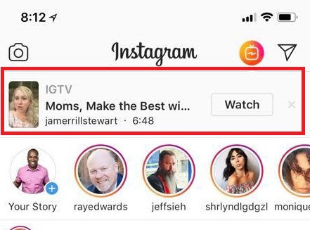 Instagram dodaje powiadomienia o filmach IGTV.