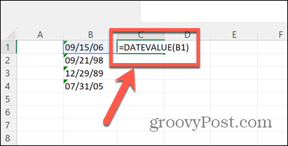 Excel formuła wartości daty