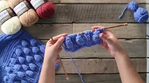 Jak zrobić na drutach szalik malinowy?