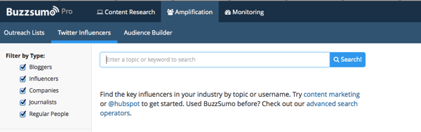 wyszukiwarka buzzsumo dla influencerów