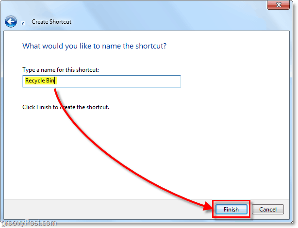 nazwij skrót w Windows 7