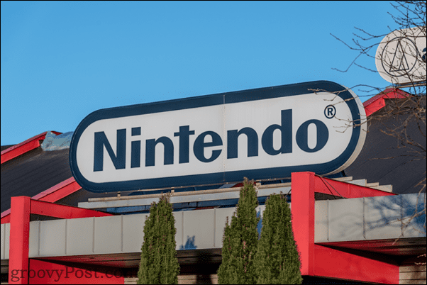 Logo Nintendo na budynku
