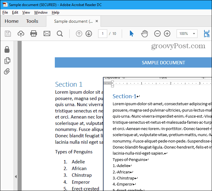 Plik PDF i plik Word