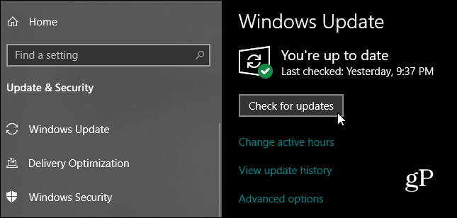 Windows 10 Sprawdź dostępność aktualizacji