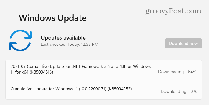 Aktualizacja systemu Windows 11