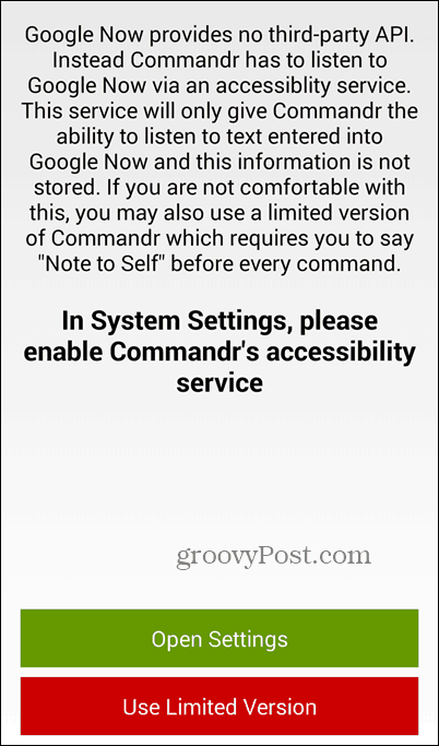 Użyj Google Now i Commandr, aby włączać i wyłączać funkcje