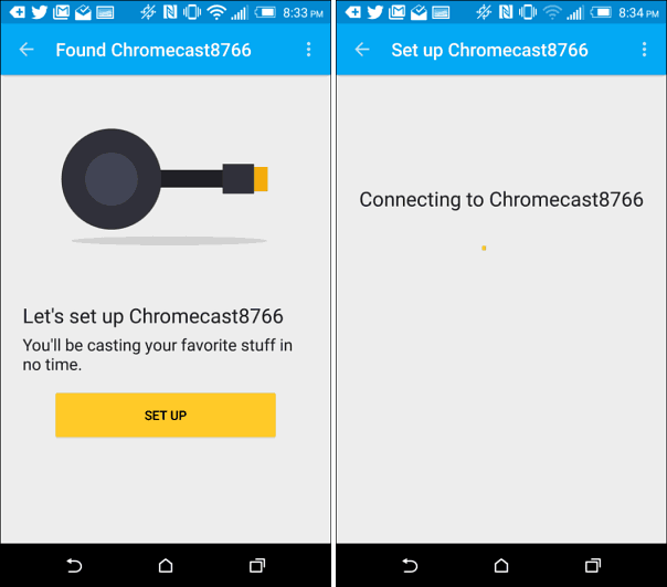 Skonfiguruj nowego Chromecasta