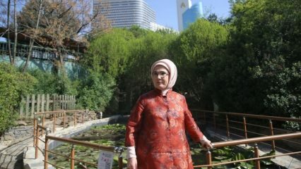 Pierwsza dama Nezahat Gökyiğit w ogrodzie botanicznym!