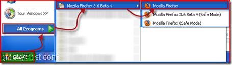 Otwieranie przeglądarki Firefox