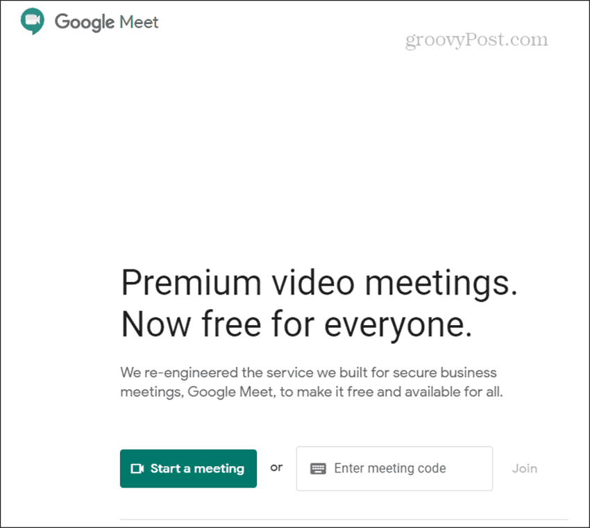 Rozpocznij Google Meet