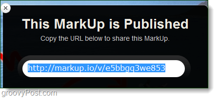 opublikowany adres URL markup.io