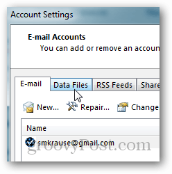 jak utworzyć plik pst dla programu Outlook 2013 - kliknij plik danych