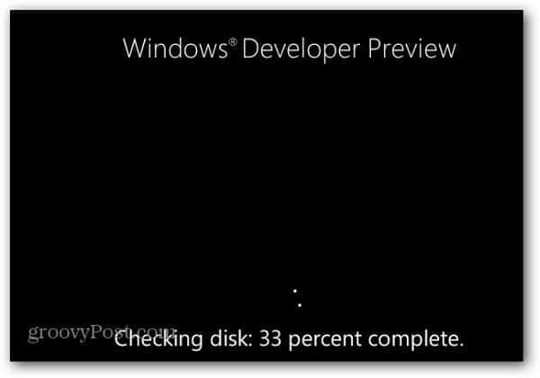 Funkcja sprawdzania błędów nowego dysku w systemie Windows 8