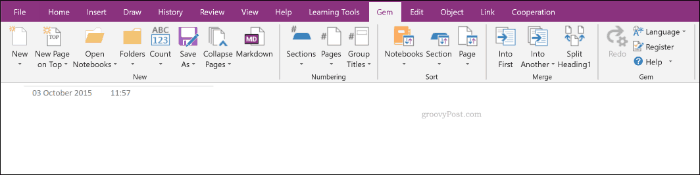 Dodatek Gem dla OneNote