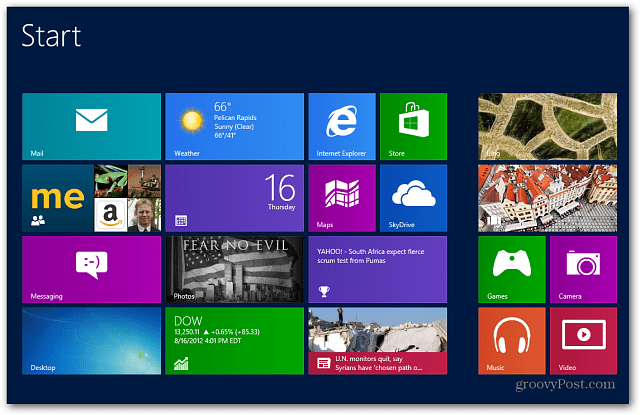 Dostosuj ekran startowy systemu Windows 8 za pomocą tatuaży