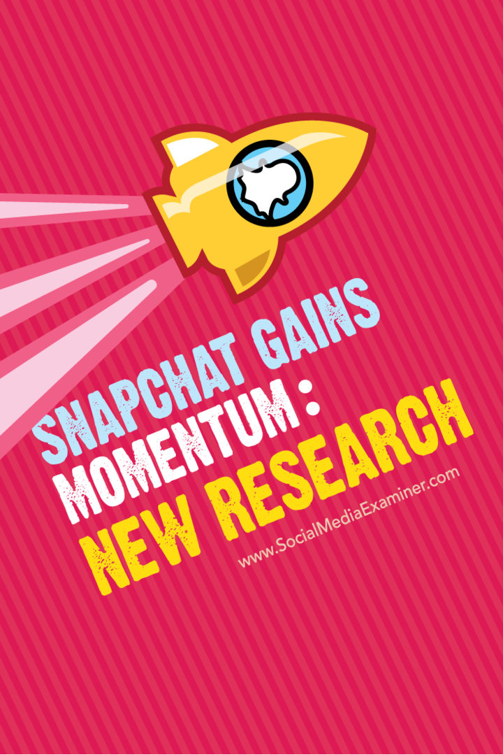 Snapchat nabiera rozpędu: nowe badania: Social Media Examiner