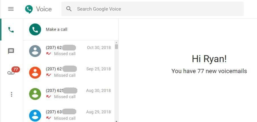 połączenia głosowe google