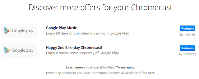 Właściciele Google Chromecast otrzymują bezpłatną wypożyczalnię filmów na drugie urodziny