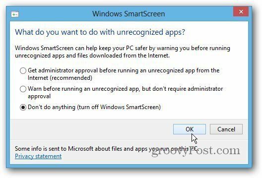 Ustawienia SmartScreen