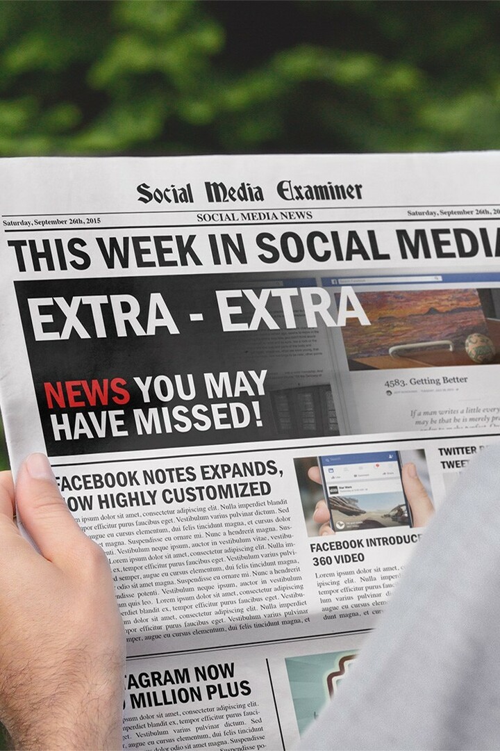 Ulepszenia notatek na Facebooku: W tym tygodniu w mediach społecznościowych: Social Media Examiner