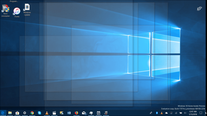 Funkcja podglądu pulpitu Windows 10