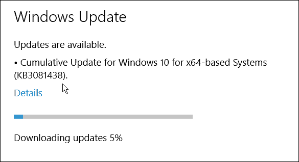 Trzecia zbiorcza aktualizacja firmy Microsoft dla systemu Windows 10 (KB3081438)