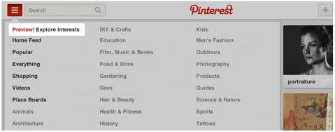 Pinterest odkrywa zainteresowania