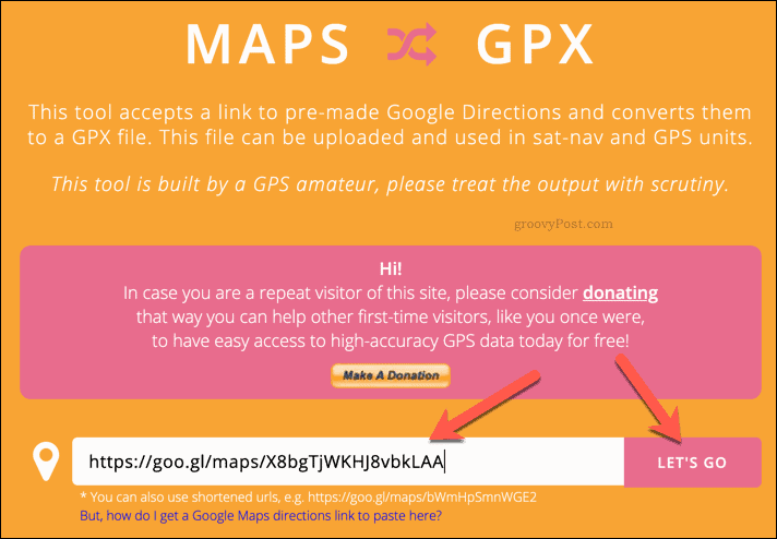 Tworzenie pliku GPX za pomocą MapstoGPX