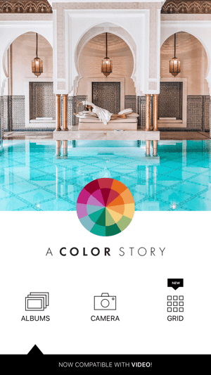 Stwórz historię A Color Story na Instagramie, krok 1, pokazującą opcje przesyłania.
