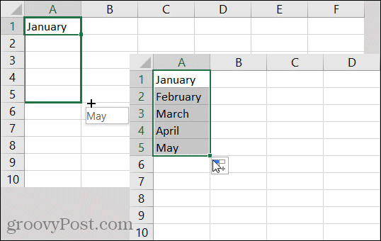 Miesiące wypełniania automatycznego programu Excel