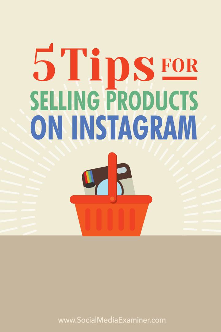 wskazówki dotyczące sprzedaży na Instagramie