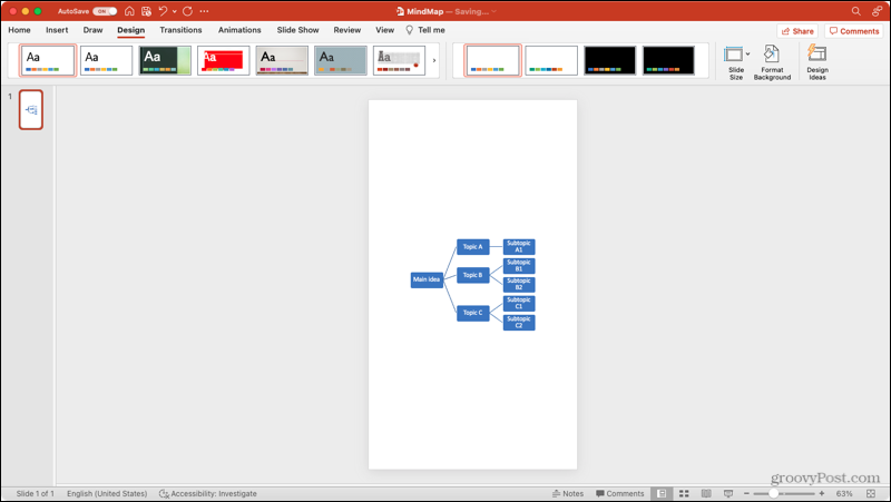 Orientacja slajdu w pionie w programie PowerPoint na komputerze Mac