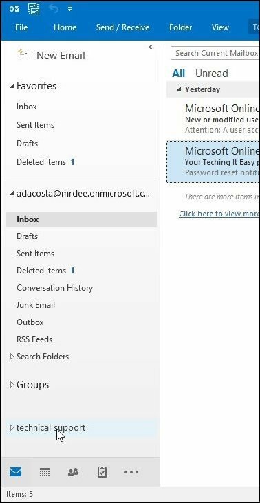Skrzynka pocztowa programu Outlook