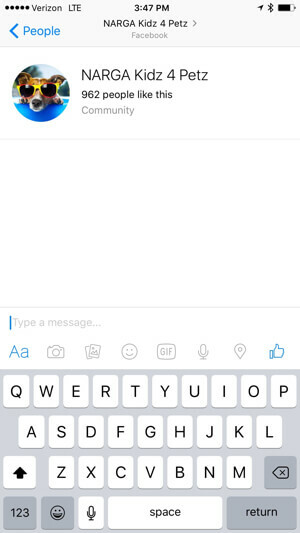 ekran aplikacji Facebook Messenger