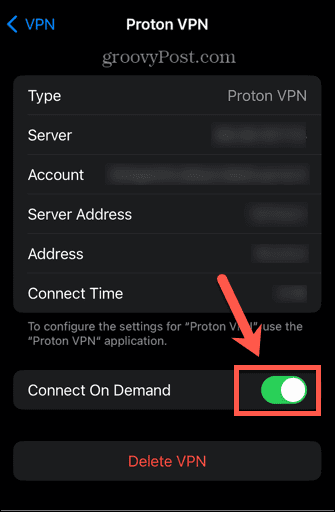 iPhone VPN łączy się na żądanie