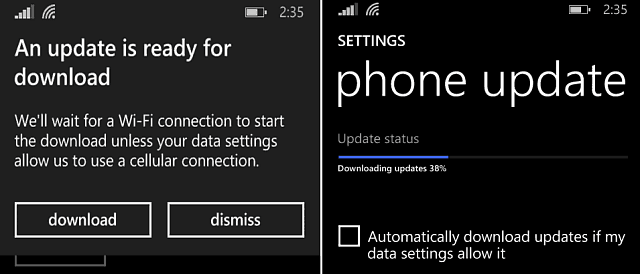 aktualizowanie Windows Phone 8-1 Update