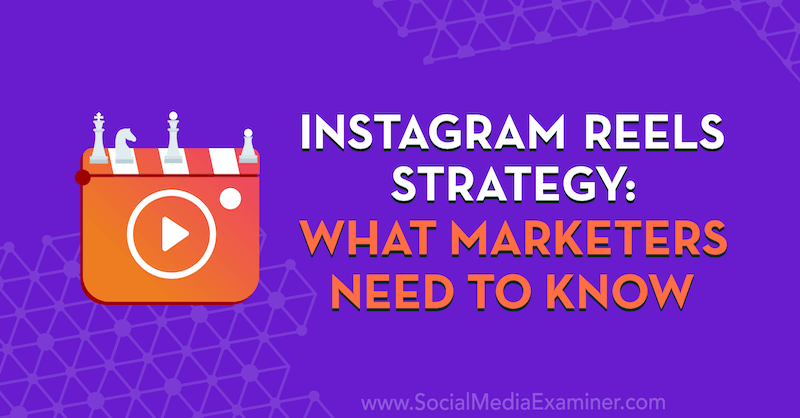 Strategia kołowrotków na Instagramie: co marketerzy muszą wiedzieć, prezentując spostrzeżenia Elise Darma w podcastie marketingu w mediach społecznościowych.
