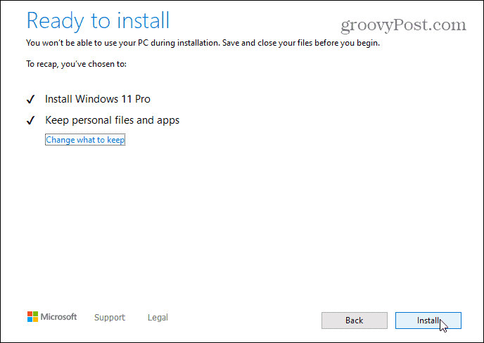 Gotowy do instalacji systemu Windows 11