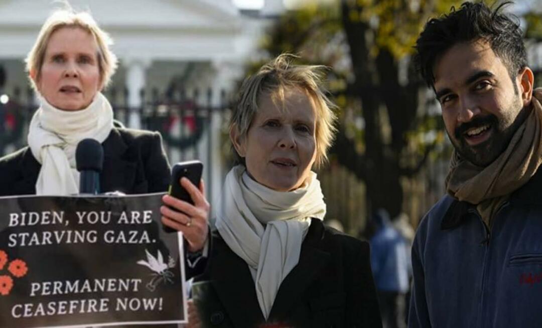 Amerykańska aktorka Cyntia Nixon przemawiała w imieniu Palestyńczyków przed Białym Domem!