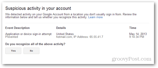 podejrzana aktywność Gmaila na Twoim koncie