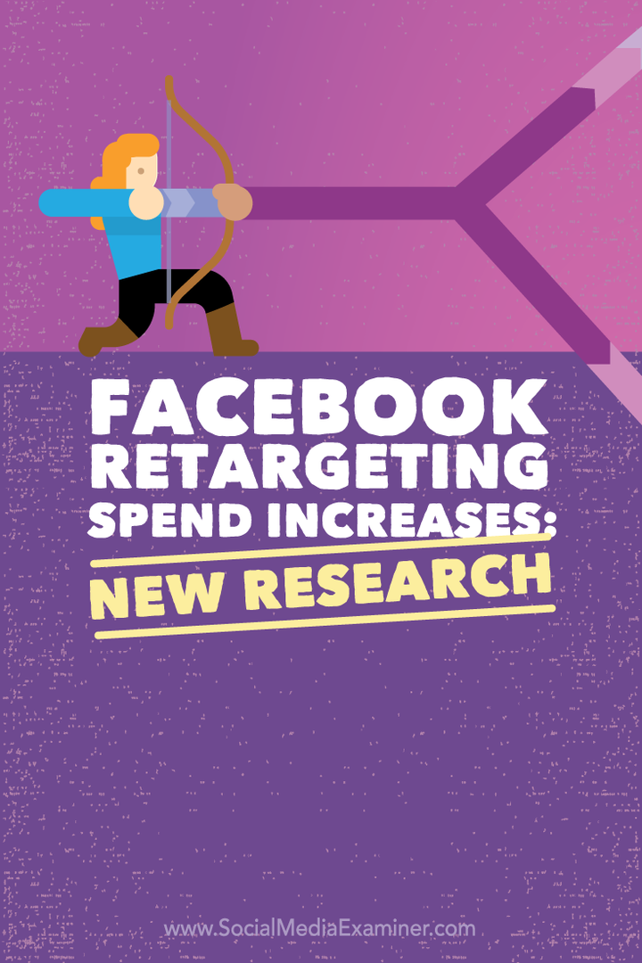 Wzrost wydatków na retargeting na Facebooku: Nowe badanie: ekspert ds. Mediów społecznościowych
