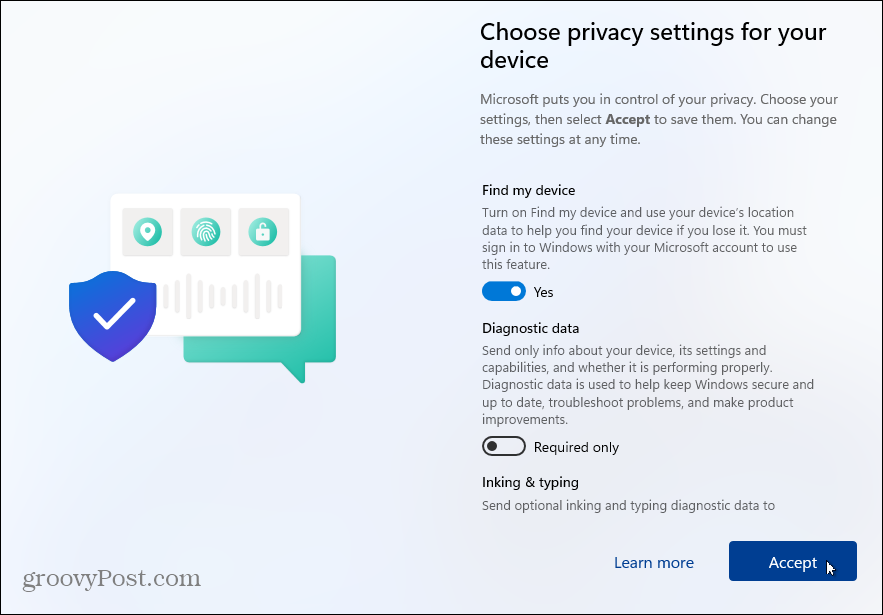 Ustawienia prywatności Windows 11